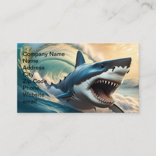 Bedrohung der Shark Business Card Visitenkarte (Vorderseite)