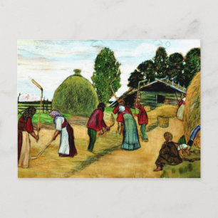 Bedrohung, Gemälde von Boris Kustodiev Postkarte