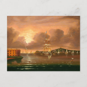 Bedrohung von Sky, Bay of New York Postkarte