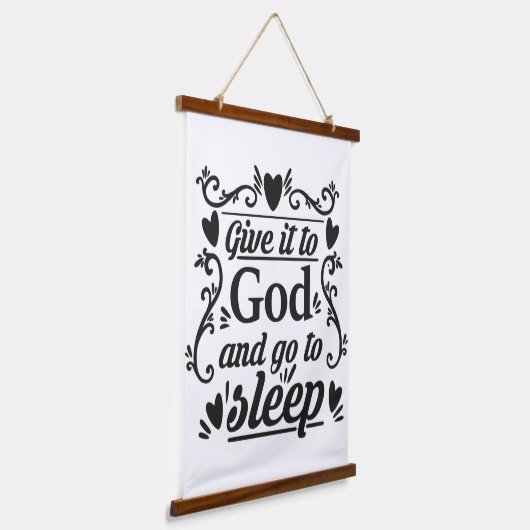 Bedroom Sign Wandteppich Mit Holzrahmen (Gewinkelt)