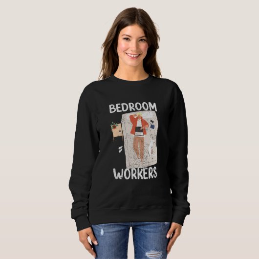 Bedroom Workers On Duty At Night Shift Constructio Sweatshirt (Vorne ganz)