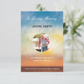 Bedruckbare Begräbnis- Karten-Schablone Einladung (Stehend Vorderseite)