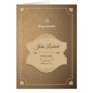 Bedruckbare Begräbnis- Programm-Schablone