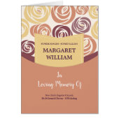 Bedruckbare Begräbnis- Programm-Schablone (Vorne)