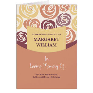 Bedruckbare Begräbnis- Programm-Schablone