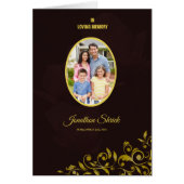 Bedruckbare Begräbnis- Programm-Schablone (Vorne)