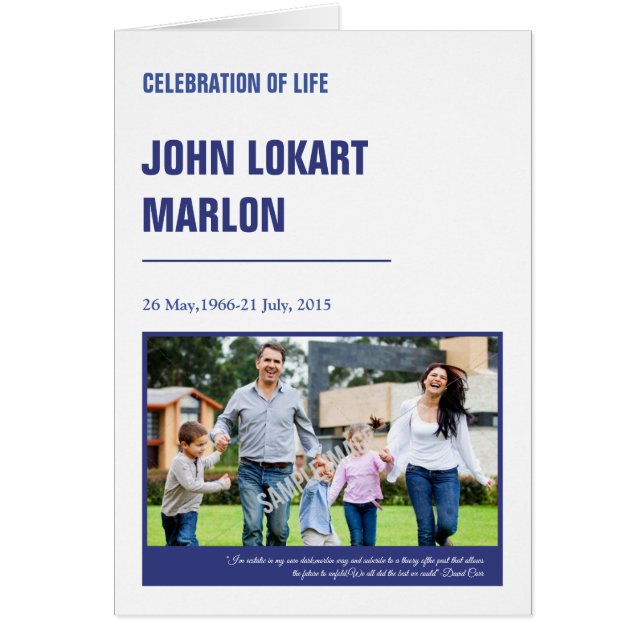 Bedruckbare Begräbnis- Programm-Schablone (Vorne)