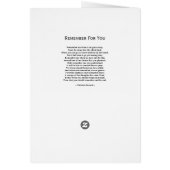 Bedruckbare Begräbnis- Programm-Schablone (Hinten)