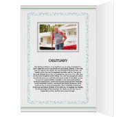 Bedruckbare Begräbnis- Programm-Schablone (Innen (Links))