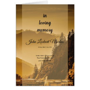 Bedruckbare Begräbnis- Schablonen-Broschüre