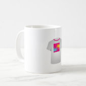 Bedruckbare T-Shirt Pop-Kunstgraphik Kaffeetasse (Vorderseite Links)