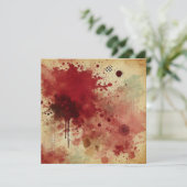 Bedruckbares Cranberry Juice Distressed Tinte Scra Einladung (Stehend Vorderseite)