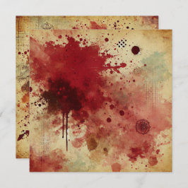 Bedruckbares Cranberry Juice Distressed Tinte Scra Einladung