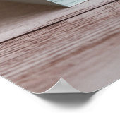 Bedruckbares Hübsches Shabby-Foto aus hellem Holz Poster (Ecke)