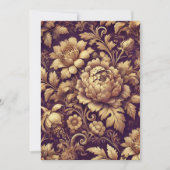 Bedruckbares Lila und Viktorianisches Blumenmuster Einladung (Vorderseite)