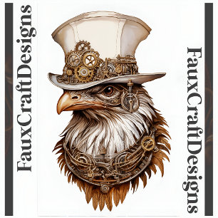 Bedruckbares Steampunk Quirky Ungewöhnliches Hühnc Poster