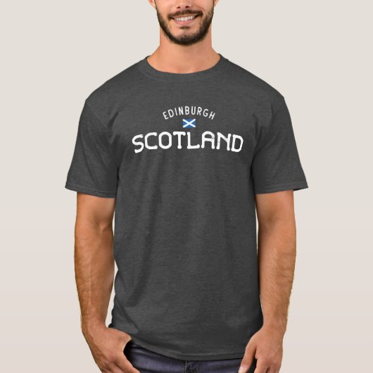 Bedrückt Edinburgh Schottland T-Shirt (Vorderseite)