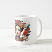 bedruckt Frida Kahlo Kaffeetasse (VorderseiteRechts)