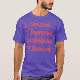 Bedrückt Usbekistan T-Shirt