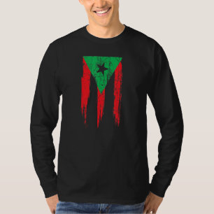 Bedrückte afro Latino Flag Afro Boricua Puerto Ri T-Shirt
