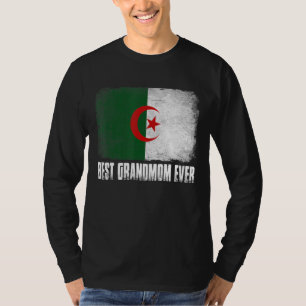 Bedrückte algerische Flagge Beste Großmutter je Fa T-Shirt