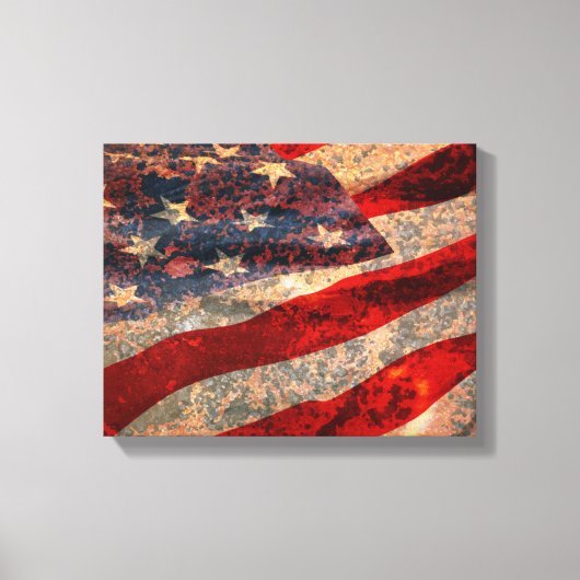 Bedrückte American Flag Canvas Print Leinwanddruck (Vorderseite)