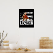 Bedrückte amerikanische Flagge Dwight Yoakam Singe Poster (Küche)