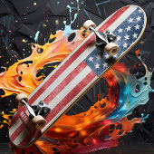 Bedrückte amerikanische Flagge Patriotic Skateboard