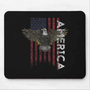 Bedruckte amerikanische Flagge Vintage Usa-Flaggen Mousepad