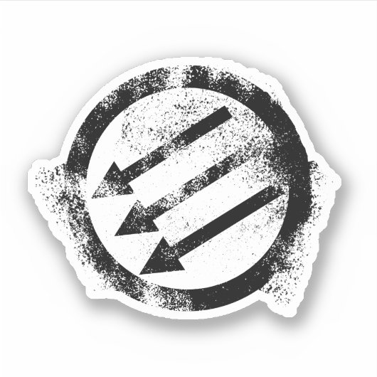 Bedrückte Anti-Faschist-Eisen-Front Aufkleber (Vorderseite)