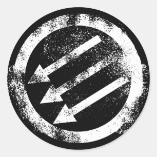 Bedrückte Anti-Faschist-Eisen-Front Runder Aufkleber