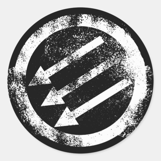 Bedrückte Anti-Faschist-Eisen-Front Runder Aufkleber (Vorderseite)