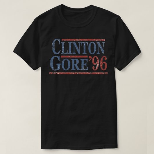 Bedrückte Bill Clinton Al Gore 1996 T-Shirt (Design vorne)