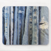 Bedrückte blaue Jeans Mousepad (Vorne)