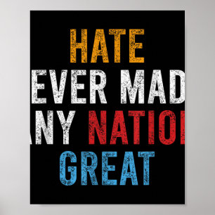 Bedrückte Buchstaben Sprichwort Orange Anti Trump Poster