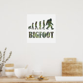Bedrückte Camouflage Bigfoot Evolution Poster (Küche)