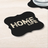 bedrückte chic ZUHAUSE LIFE | Rundpapier-Untersetz Untersetzer (angewinkelt)