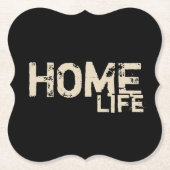 bedrückte chic ZUHAUSE LIFE | Rundpapier-Untersetz Untersetzer (Vorderseite)