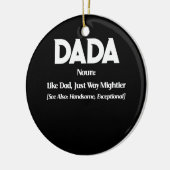 Bedrückte Dada Definition Retro Vatertag Keramik Ornament (Links)