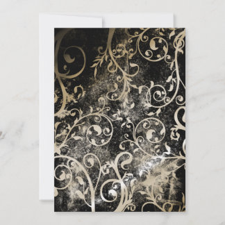 Bedrückte Damask Gothic Grunge Wedding Einladung