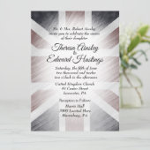 Bedrückte Einladungen zur Hochzeit britischer Fahn (Stehend Vorderseite)