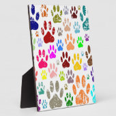 Bedrückte farbige Hundeschlittendrucke Fotoplatte (Seite)