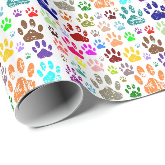 Bedrückte farbige Hundeschlittendrucke Geschenkpapier (Rolleneckpunkt)