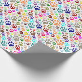 Bedrückte farbige Hundeschlittendrucke Geschenkpapier (Ecke)