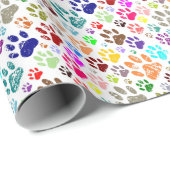 Bedrückte farbige Hundeschlittendrucke Geschenkpapier (Rolleneckpunkt)