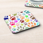 Bedrückte farbige Hundeschlittendrucke Getränkeuntersetzer (Linke Seite)