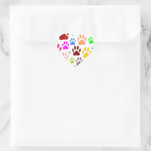 Bedrückte farbige Hundeschlittendrucke Herz-Aufkleber (Tasche)