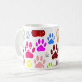 Bedrückte farbige Hundeschlittendrucke Kaffeetasse (Vorderseite Links)
