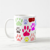 Bedrückte farbige Hundeschlittendrucke Kaffeetasse (Links)