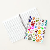 Bedrückte farbige Hundeschlittendrucke Notizblock (Innenseite)